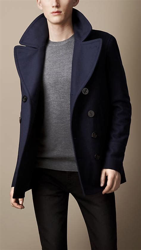 burberry wool peacoat red|burberry wool cashmere pea coat.